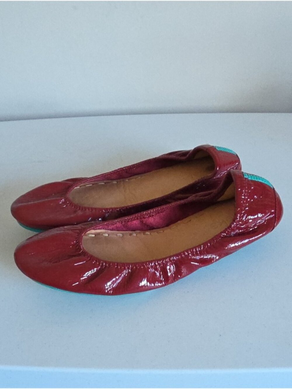 TIEKS | Ruby Red Patent Leather Ballet Flats SZ 8